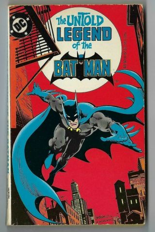 1982 The Untold Legend Of The Batman Paper Back Book Novel.