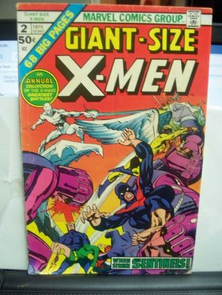Giant Size X - Men 2 Mcg 1975 Great Cover And Affordable.  Sentinels.