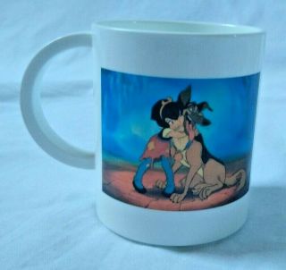 Vintage Anacapa All Dogs Go To Heaven plastic mug cup Don Bluth 1989 3