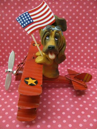 Handsculpted Bloodhound American Fighter Pilot Figurine