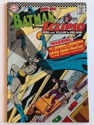 Brave And The Bold 64 — Dc 1966 — Batman Vs Eclipso — Vg/fn