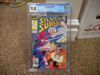 Silver Surfer 67 Cgc 9.  8 Marvel 1992 Galactus Dr Strange Vs Cover Infinity War