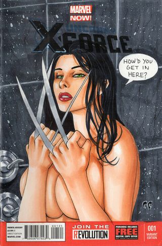 X - 23 Wolverine X - Men Art Sexy Sketch Cover By Chris Foulkes