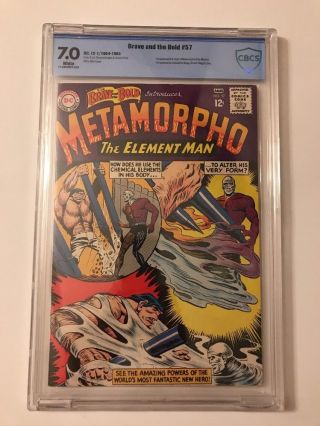 Brave And The Bold 57 // 1st App Metamorpho // Cbcs 7.  0 // White Pgs