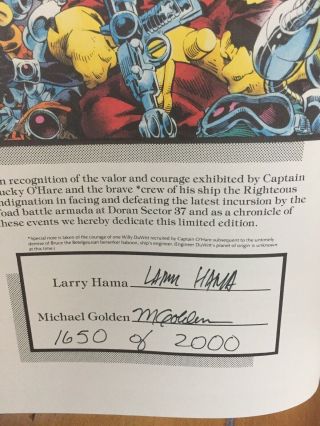 Bucky O ' Hare Graphic Novel Signed Limited Edition HC plus soft cover edition HG 4