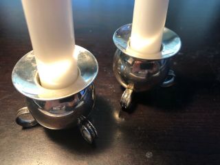 Pair (2) Of Sterling Silver Candlesticks - Unusual (ipj Sterling Silver,  Hecho E