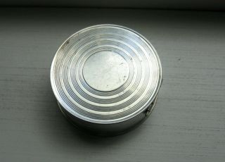 Vintage Sterling Silver Engravable Hinged Snuff Pill Box 19.  4 Grams