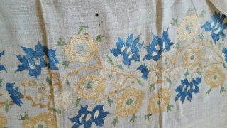 Antique Chinese/Asian Silk Embroidery On Linen Panels 2