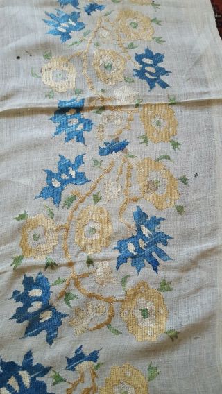 Antique Chinese/Asian Silk Embroidery On Linen Panels 5