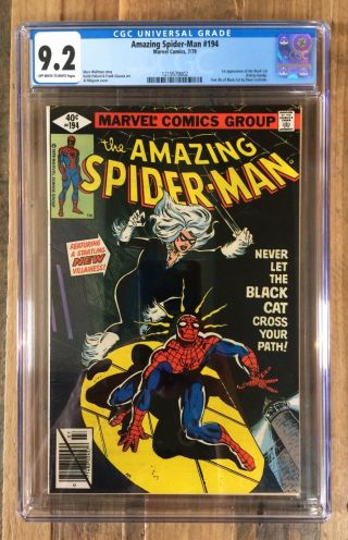 Spiderman 194 Cgc 9.  2 1st Black Cat
