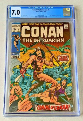 Conan The Barbarian 1 Cgc 7.  0 (marvel 1970) Key First Appearance Of Conan