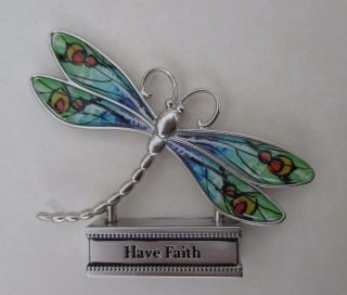 E Have Faith Live With Joy Dragonfly Figurine Miniature Ganz Mini