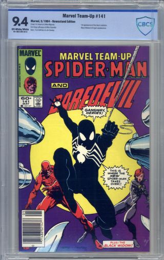 Marvel Team - Up 141 (news) Cbcs 9.  4 Daredevil,  1st Spider - Man Black Costume