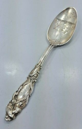 Rare Gorham 1900 H403 Easter Lily Sterling Silver Souvenir Spoon