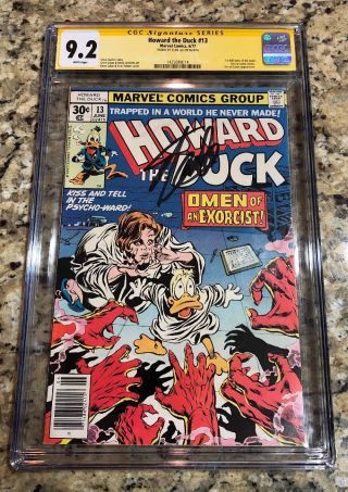 Howard The Duck 13 Cgc 9.  2 Ss Stan Lee Signed 1st Kiss Guardians Of The Galaxy