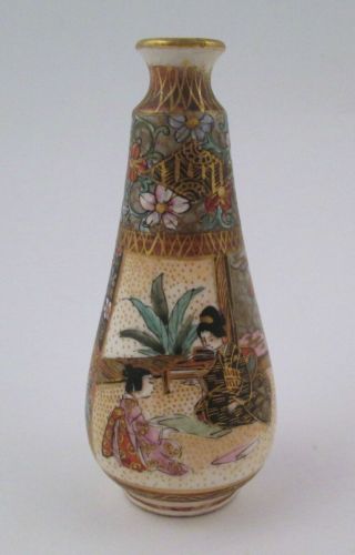 Japanese Meiji Era Miniature Satsuma Vase