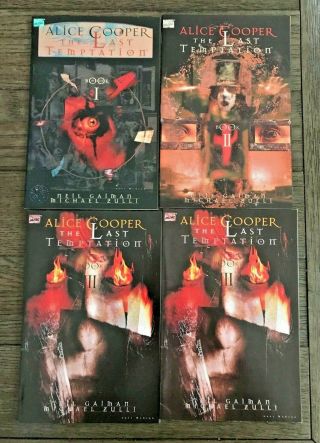 Sharp 1994 Marvel Alice Cooper The Last Temptation Comic Book Set 1 2 3 Gaiman