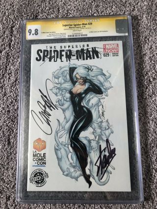 Superior Spider - Man 29 Variant Cgc 9.  8 Ss Signed By Stan Lee & J Scott Campbell