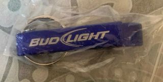 Blue Budlight Bottle Opener Keychain Metal Bud Beer Key Ring 2.  25 " Global