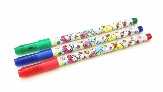 Sanrio Characters 3 Colors Marker Pen,  Hello Kitty Pen Pouch Registered Ship 7