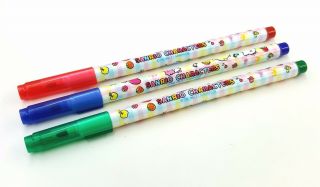 Sanrio Characters 3 Colors Marker Pen,  Hello Kitty Pen Pouch Registered Ship 8