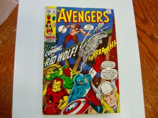 1970 Marvel Avengers 80 1st Appearance Red Wolf Mid - Grade