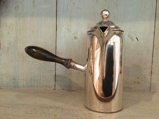 Vintage Silver Plated Milk Pourer With Wooden Turned Handle Circa 1900s Quality