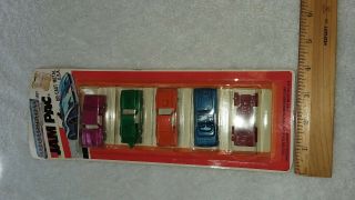 Vintage Tootsie Toy Jam Pac Die - Cast Metal Cars In Package - Two Packs