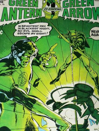 Green Lantern 76 Green Arrow Neal Adams Cover Dc Comics