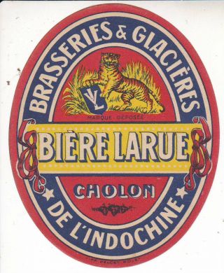 Old Beerlabel From Brasseries Et Glacières D’indochine.  French Indochina Vietnam