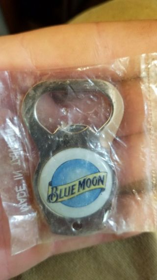 Blue Moon Beer Advertising Promo Logo Metal Bottle Opener Key Chain