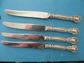 4 Gorham Chantilly Sterling Place Knives No Mono