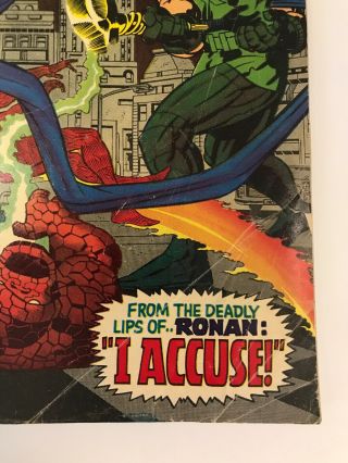 The Fantastic Four 65 Marvel Comics 1967 Jack Kirby VG,  1st Ronan The Accuser 5