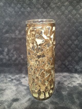 Vintage Mexican Art Nouveau Df 925 Sterling Silver Overlay Glass Tumbler Cup