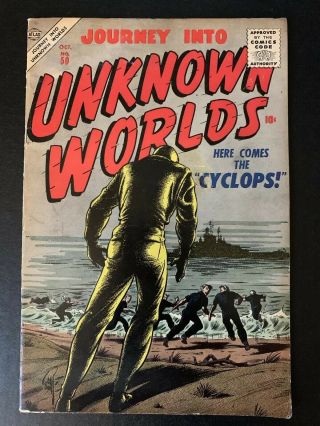 Journey Into Unknown Worlds 50 (1956) Atlas Comics Cyclops