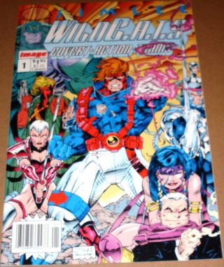 Wildcats 1 Newsstand Variant Image 1992 Jim Lee Covert Action Team Wild C.  A.  T.  S