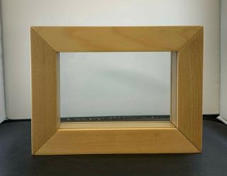 6 " X 8 " Natural Solid Wood Double Glass Wooden Frame Display Shadow Box