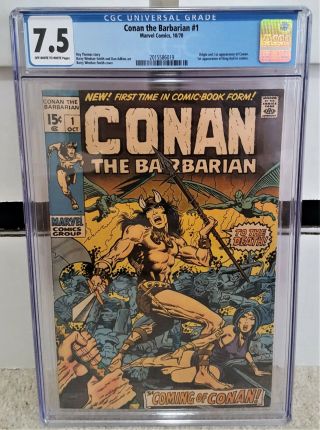 Conan The Barbarian 1 (1970) Cgc 7.  5 - 1st Appearance Of Conan Windsor Key