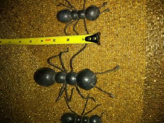 Vintage Metal Ant Sculptures Figures Set of 3 Garden,  Yard,  or Home Decor Insect 3