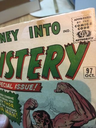 Journey into Mystery 97 1963 Marvel Silver Age Thor Lava Man 3