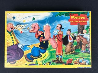 Rare Vintage Jaymar Popeye Picture Puzzle Olive Popeye To The Rescue