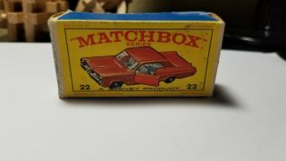 Matchbox Lesney 22 Pontiac Grand Prix Orginal Box