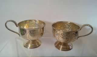 Sheffield Silver Plate - Hand Chased Punch Cups