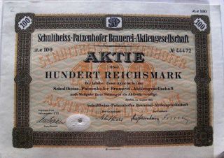 2 Different.  German Bond Schultheiss - Brewery Company - Patzenhofer Brauerei 1932