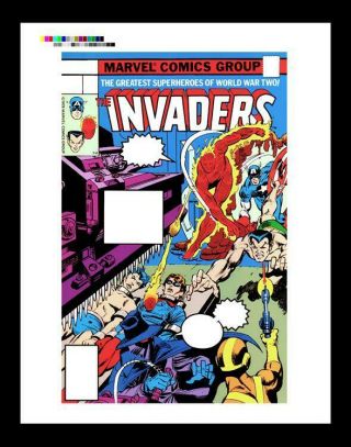 Gil Kane Invaders 27 Rare Production Art Cover