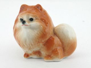Handicraft Miniatures Collectible Ceramic Pomeranian Pom Dog Breed Figurine