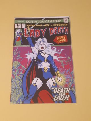 Lady Death Hellraiders 1 " Death Is A Lady " Ed.  Coffin Comics