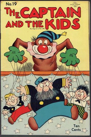 The Captain And The Kids 19 Vf/8.  0 - Rare Golden Age Book