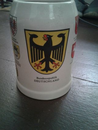 German Beer Stein,  Oktoberfest Ale Mug,  Bundesrepublik Deutschland 0.  5 Liter Mug
