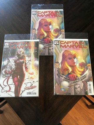 Captain Marvel 8.  Set Of 3.  All Covers Nm Or Better First Star